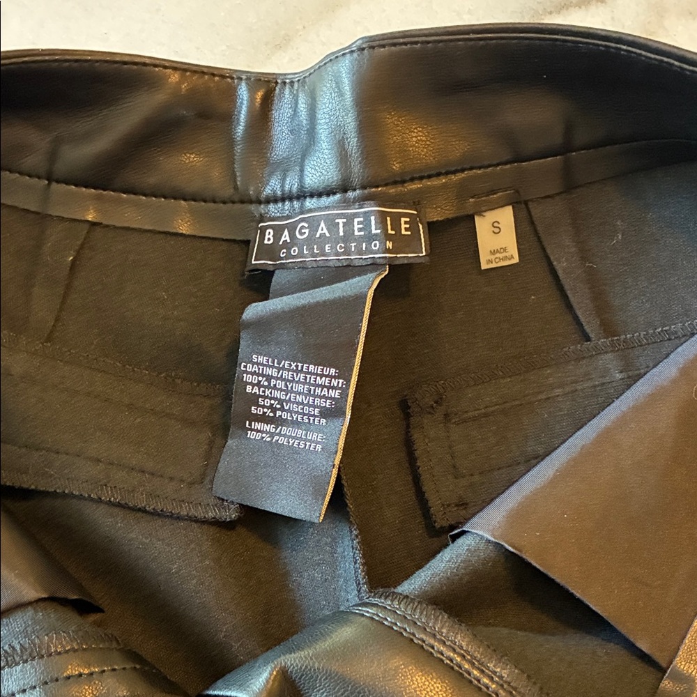 Women’s Soft Faux Black Leather Trouser Pants. - Picture 7 of 8